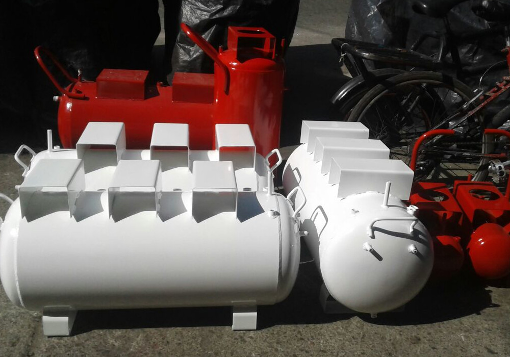 Tanque horizontal para sistemas de aire comprimido